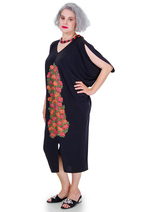 Rochie jerse cu pictura  Liza Panait Liza Panait Online Boutique